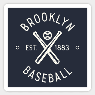 Retro Brooklyn Baseball Stamp Logo Sticker